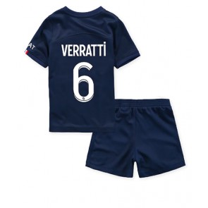 Paris Saint-Germain Marco Verratti #6 babykläder Hemmatröja barn 2022-23 Korta ärmar (+ Korta byxor)